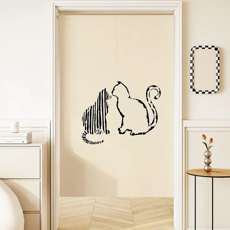 VIKAMA Minimal Line Cat Noren  - огляд і ціна Commercial Window Printing