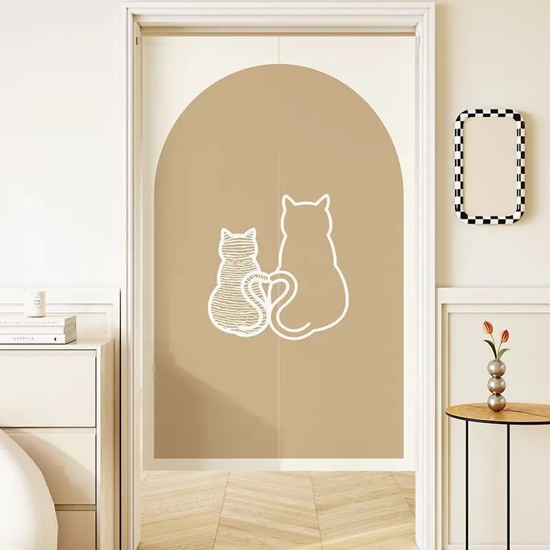 VIKAMA Minimal Line Cat Noren  - огляд і ціна Commercial Window Printing