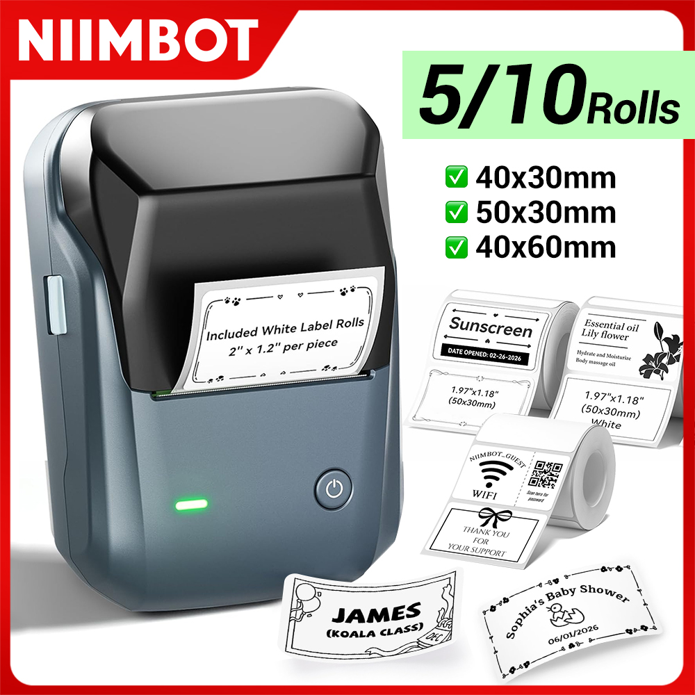 Niimbot B1 Printer Thermal Blu - огляд і ціна Commercial Printing Labels