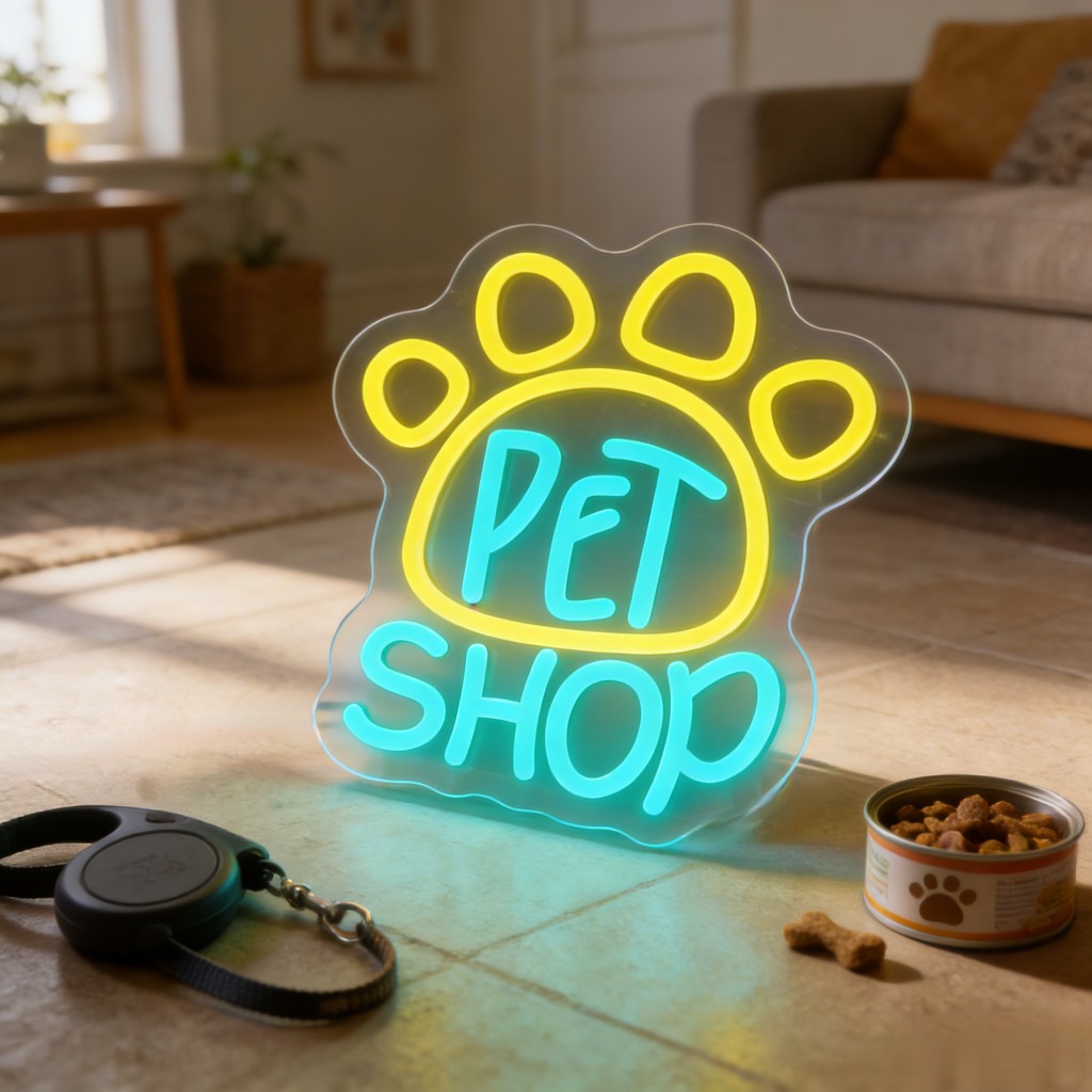 Pet Shop Neon Sign LED Wall Ar - огляд і ціна Commercial Window Printing